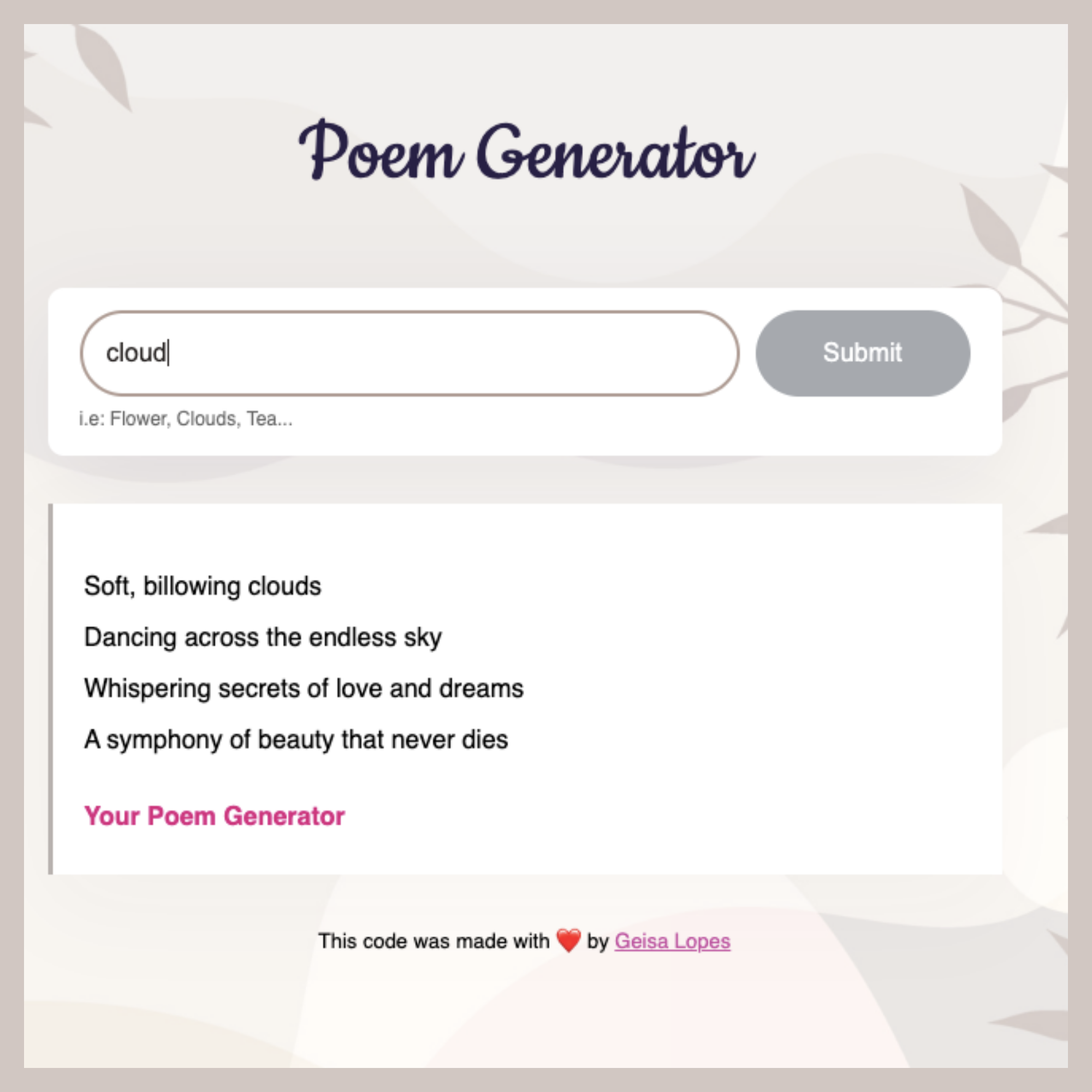 Poem App