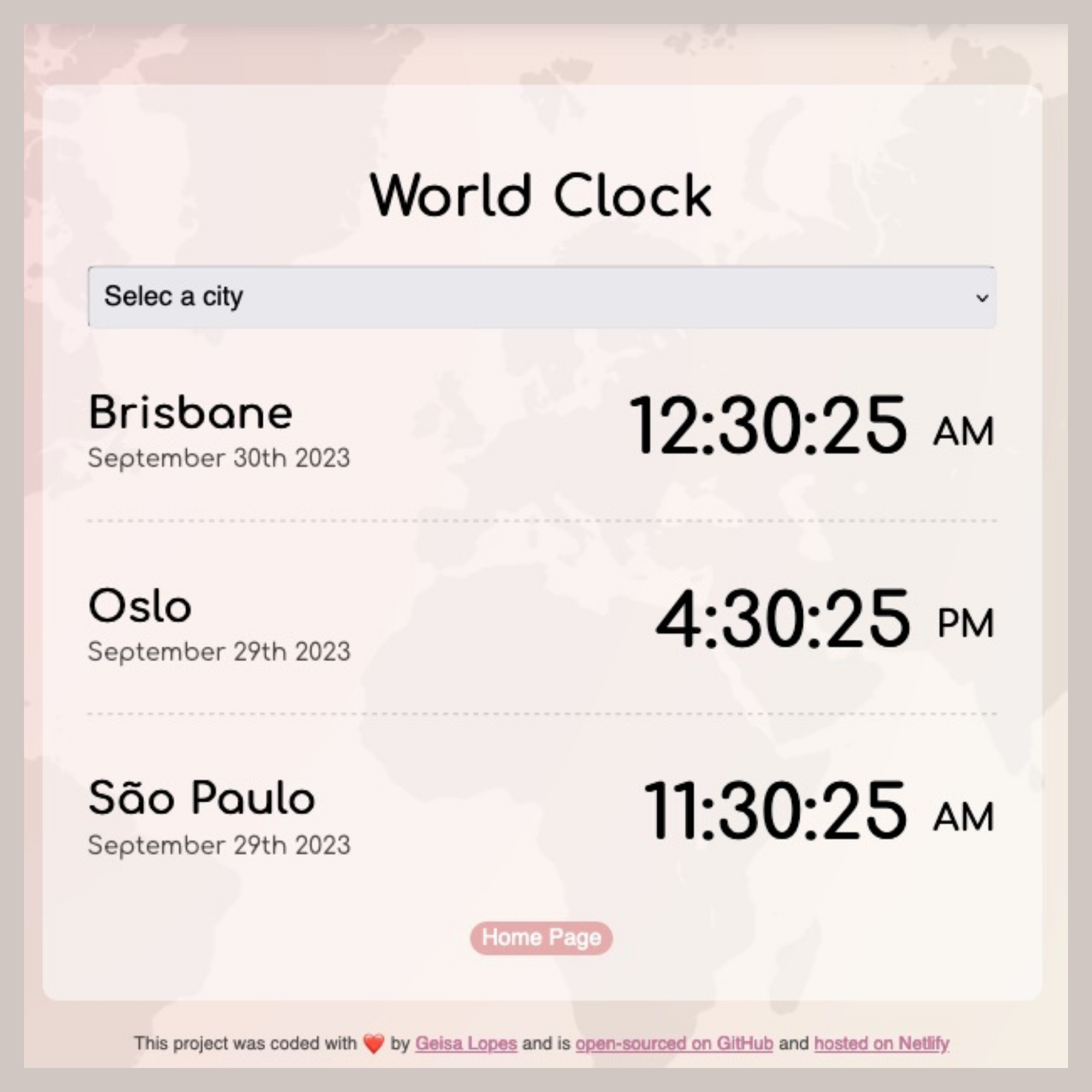 World Clock App